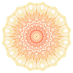 Vector round abstract circle. Mandala style. Decorative element, colored circular design element.