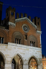 View of a Part of "Palazzo Gotico" (Gothic Palace) in Piacenza, Italy