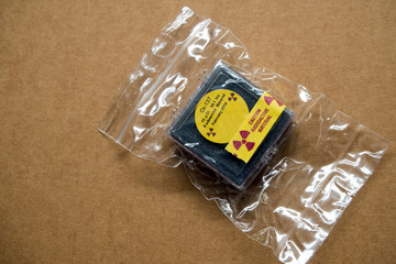 Small Cesium Radioactive in the Plastic package