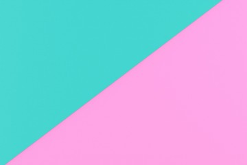 Fototapeta premium Abstract Blue Pink Two tone Color paper texture background. Minimal geometric top view simple copy space for backdrop design