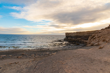 colorful sunset of Fuerteventura in Spain Canary islands