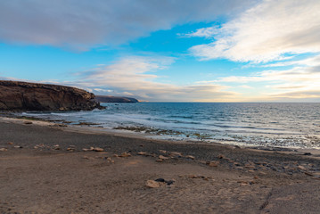 colorful sunset of Fuerteventura in Spain Canary islands