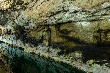 Vast San Pedro Cave Wall and River in Sorata, La Paz / Bolivia