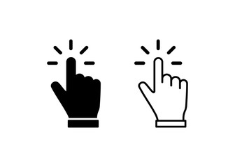 Fototapeta premium Hand click icon vector. Hand cursor icon 