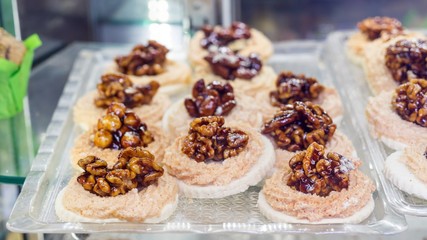 Fototapeta na wymiar Close up of walnuts cookies, Northern Cyprus.