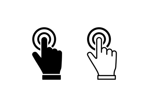 Hand Touch icon vector. Touch icon vector