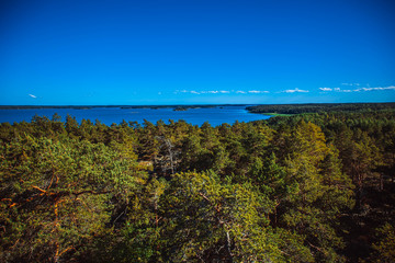Obraz premium View over the vast Finnish landscape