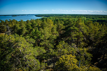 Fototapeta na wymiar View over the vast Finnish landscape