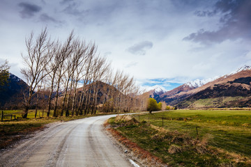 Landscape around Glenorchy and Paradise in New Zealand