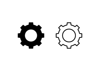 Gear icon, Gear sign and symbol vector design