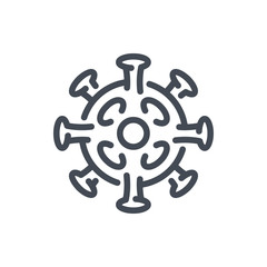 Virus line icon. Viral infection vector outline sign.