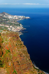 Cabo Girao View towards Funchal, on the Portuguese island of Madeira,  Portugal, Europe