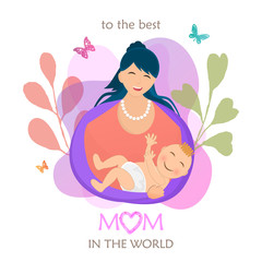 Mother and baby vector illustration design, Mother's Day concept