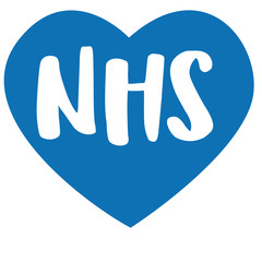 Thank You NHS! handwritten lettering on a white background. Protection campaign or measure from coronavirus, COVID-19. Quote text, hash tag or hashtag. Coronavirus, COVID 19 protection logo. Vector	