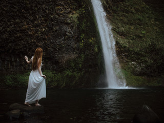 Fototapeta na wymiar Horsetail Falls