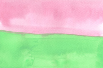 Background pink green abstract watercolor