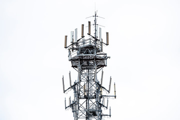 Antenna used for mobile phones. Cellular radio tower.