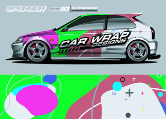 racing background for car graphic. abstract star shape with grunge camouflage design for vehicle vinyl wrap 
