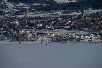 Obraz premium Mjøsa in winter