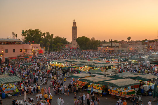 Sunset At Jemaa El-Fnaa