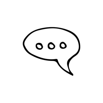 recommend clip art: Hand drawn speech bubble in vector on white background. Doodle speech bubble illustration in vector. Hand drawn talking bubble