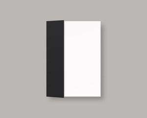 Blank magazine or book cover mockup. Realistic closed book. Mockup vector isolated. Template design. Realistic vector illustration.
