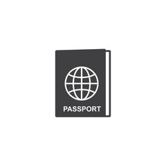 Passport icon. Simple passport document vector icons for web design on white background