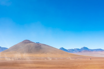 Fototapeta na wymiar Scenic road in the Atacama desert, Chile