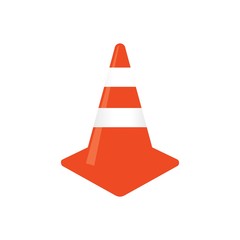 traffic cone icon, barrier symbol, vector Illustration