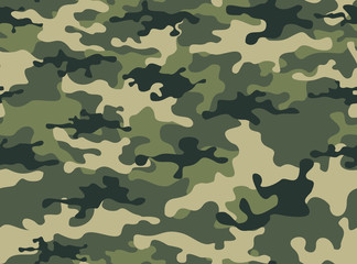 Fototapeta premium Seamless camouflage pattern. The print on the fabric. Modern vector design