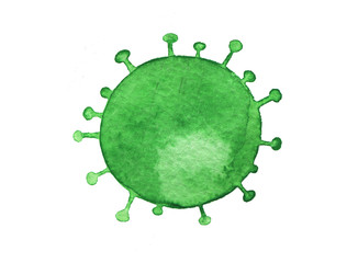 Coronavirus Bacteria Cell illustration isolated on white background