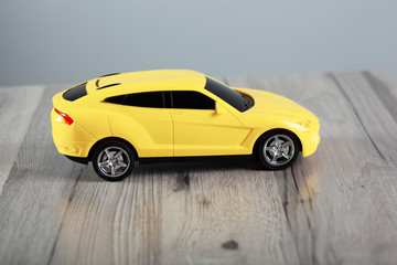 car model on the desk background
