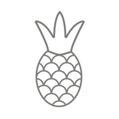 Pineapple symbol icon. Tropical exotic fruit simple line vector icon