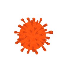 Virus. Coronavirus. Particella di virus. Covid-19. Sars 2. Rosso
