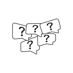 question mark outline icon, vector Illustration