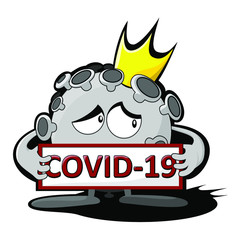 a shy coronavirus with a name plate on it