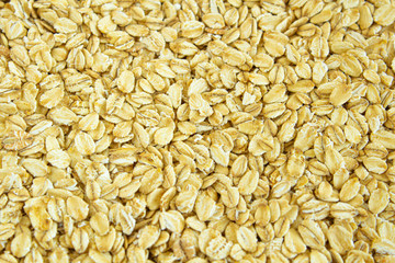 Oatmeal close-up. Oatmeal or porridge, dry oatmeal