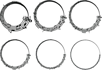music notes on white background