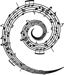 music notes on white background