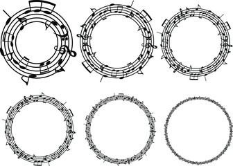 music notes on white background