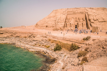 Abu Simbel in desert of egypt