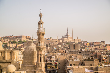 skyline of minarets in Cairo, Egypt