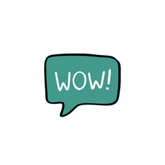 speech bubble doodle icon, vector illustration