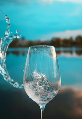 freedom of movement . reflection of nature. stunning water footage