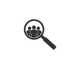Search job vacancy icon. symbol of finding a job to do business, vector illustration on white isolated background
