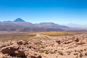 Obraz na płótnie Canvas Scenic road in the Atacama desert, Chile