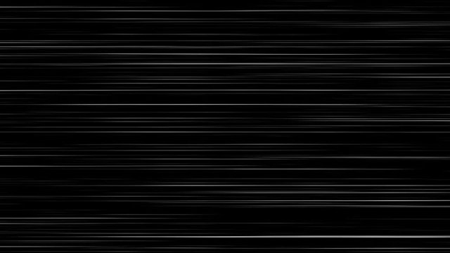 Horizontal Anime Comic Speed lines in black and white. Motion background. Video available in 4K FullHD and HD render footage