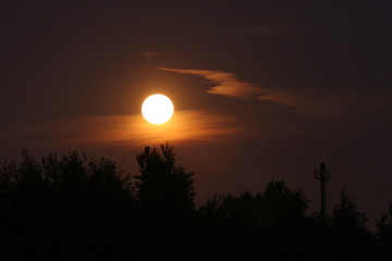 sunset in the sky