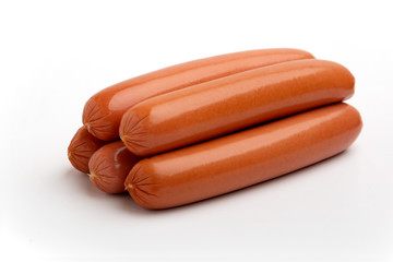 sausages isolated on a white background