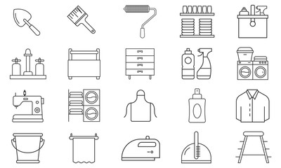 Housework icon pack free vector icon